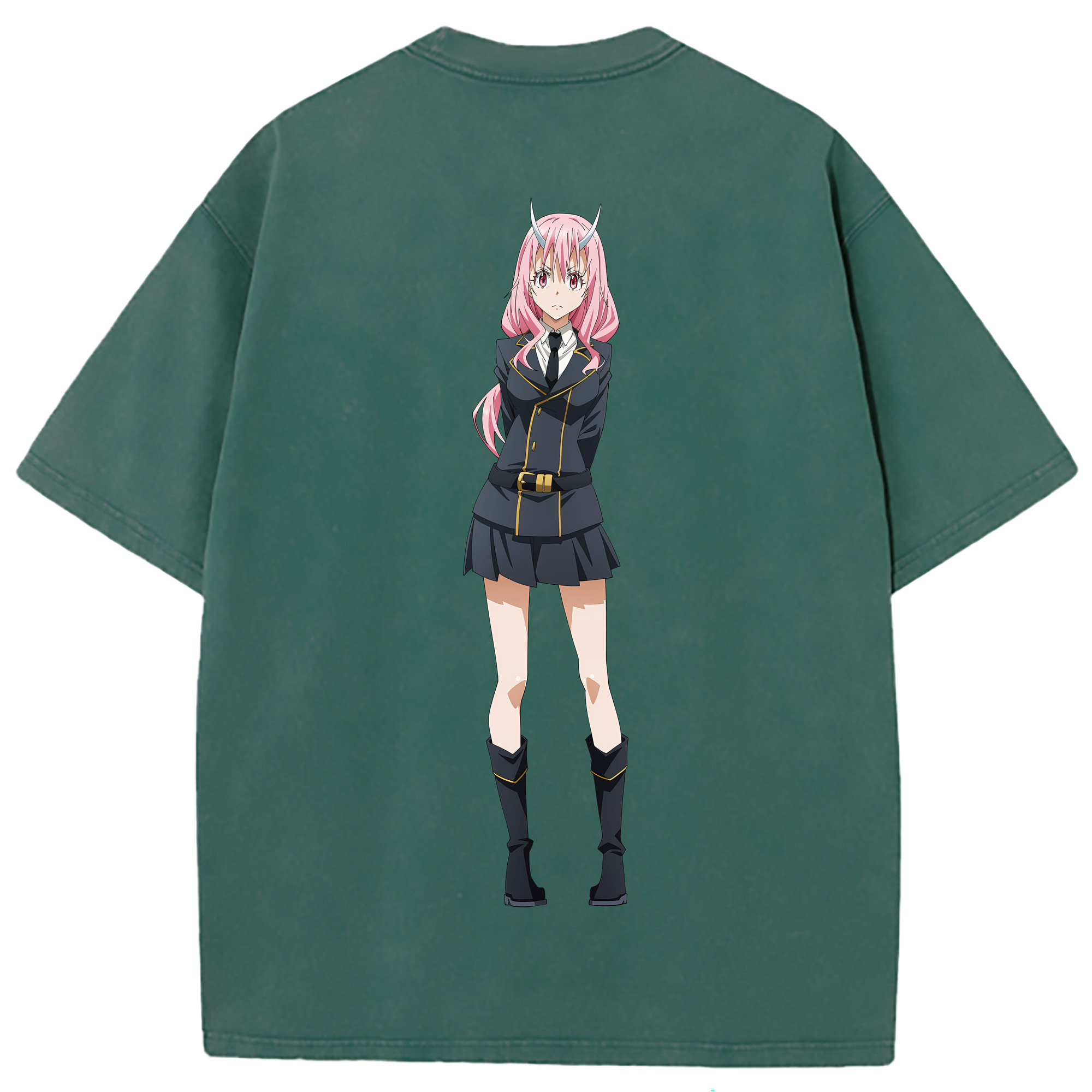 （画像用） 転スラ Regarding Reincarnated to Slime 綿100% ヴィンテージ風 半袖Tシャツ（背面プリント）